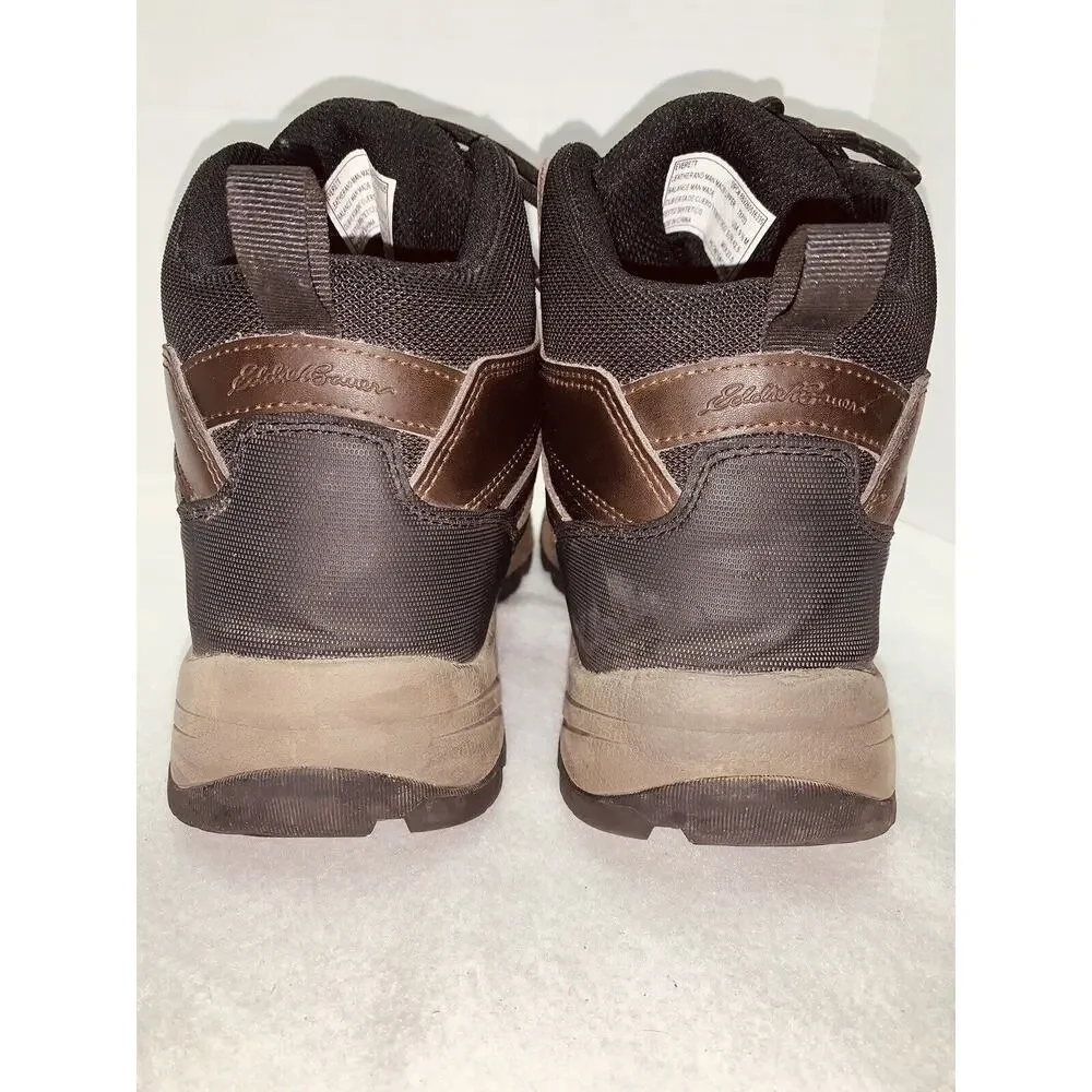 Eddie Bauer Boots Mens 9.5M Everett Waterproof Hiking Boot Brown Leather EUC